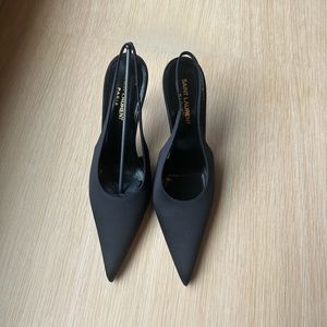 NEW ZOE SLINGBACK PUMPS IN SILK SATIN size 38.5